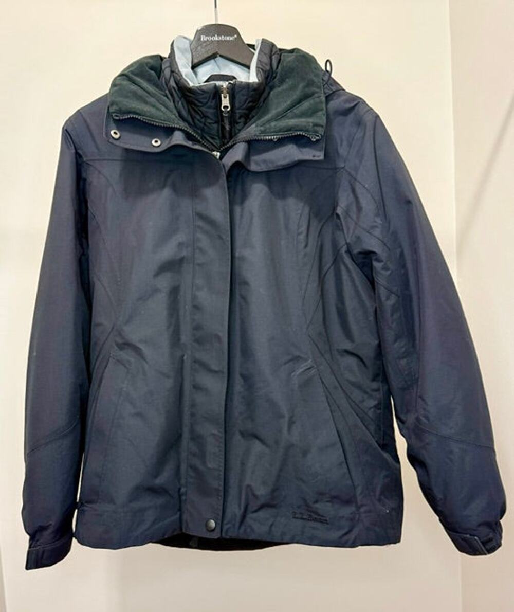 L.L.Bean Women’s 3‑in‑1 Jacket – Black Shell & Removable Insulated Liner SzL